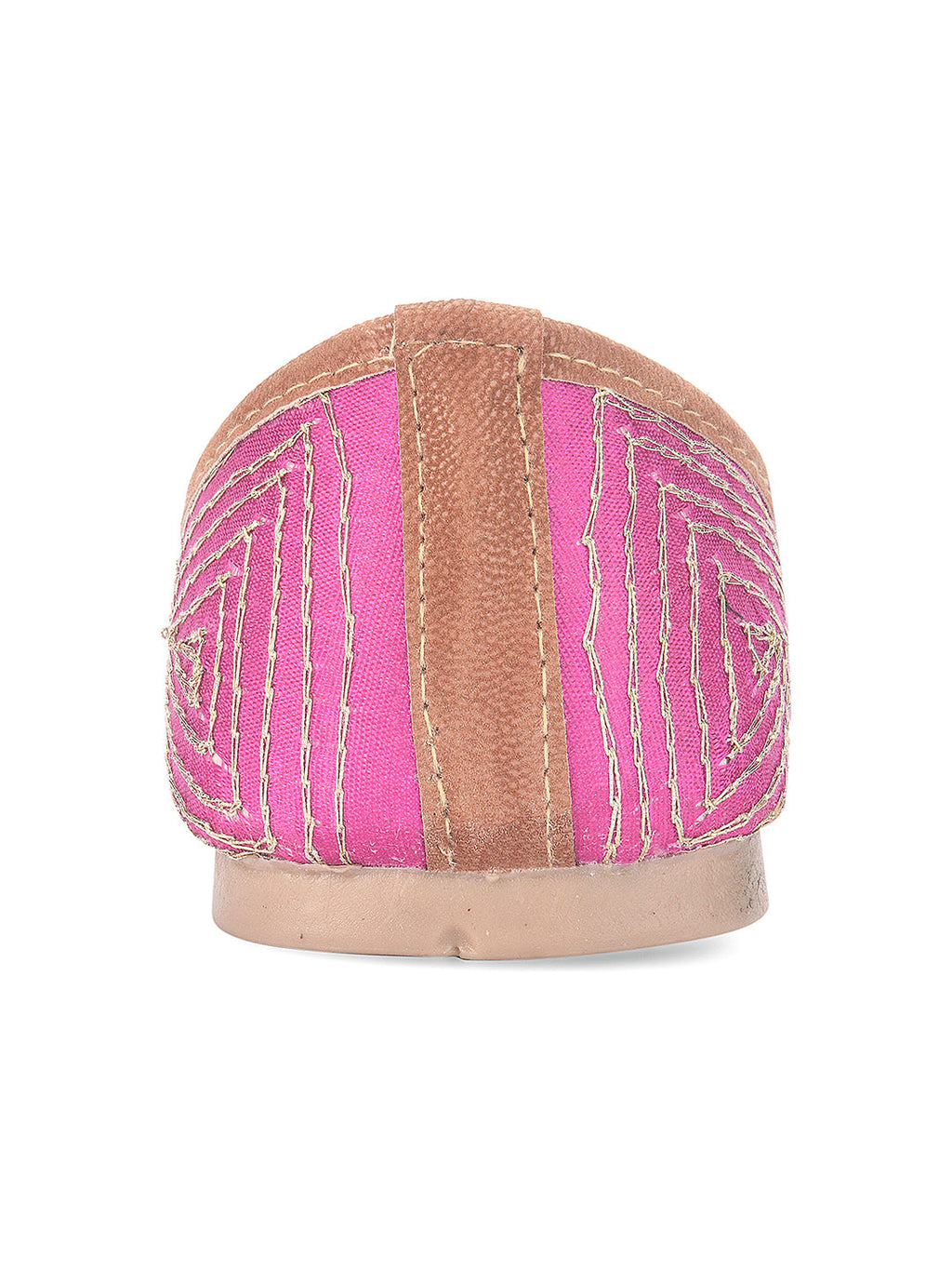 Desi Colour Women Indian Ethnic Footwear-Party Wear Pink Dabka Work