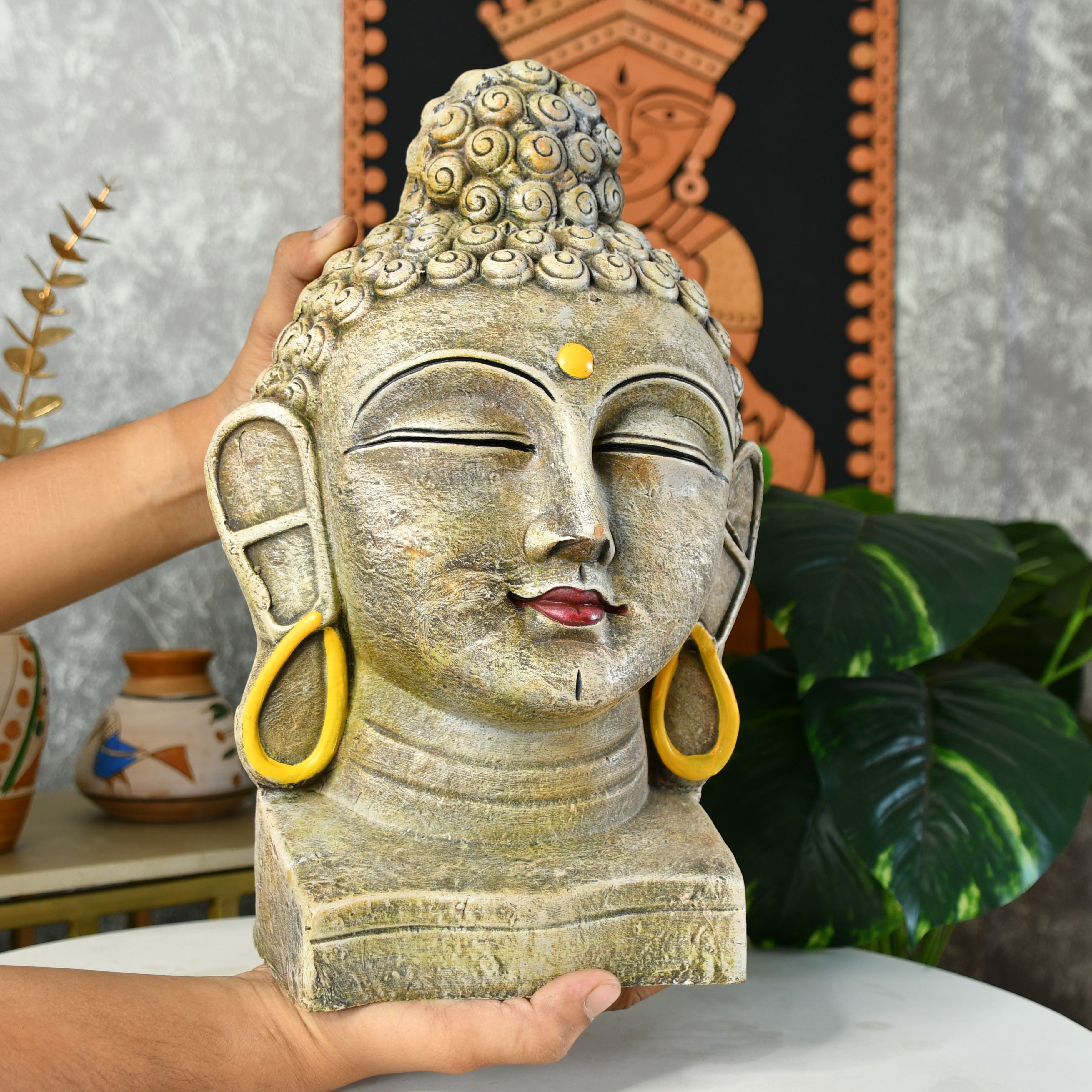Sowpeace Terracotta Buddha's Serene Reflection - Distacart