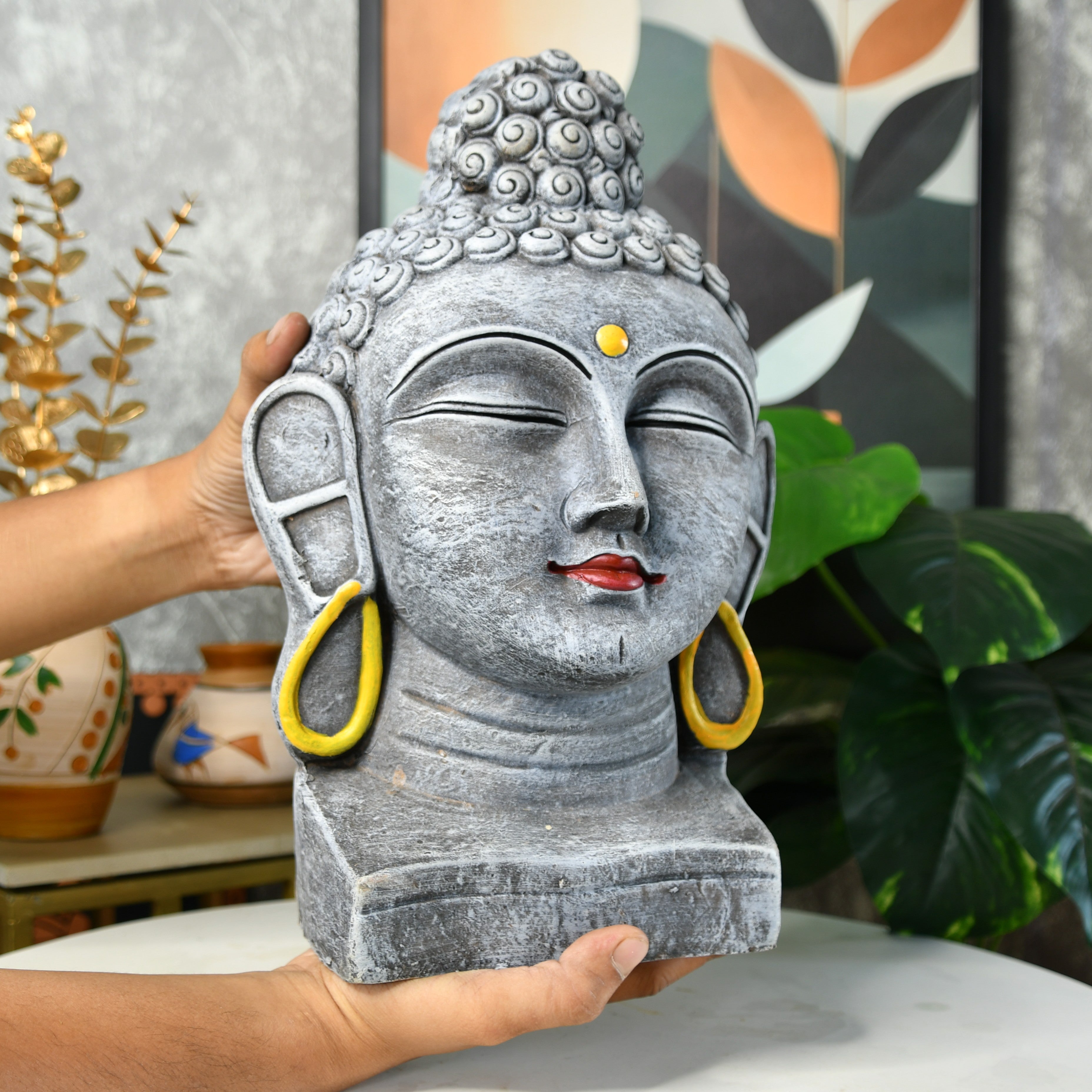 Sowpeace Terracotta Buddha's Golden Radiance - Distacart