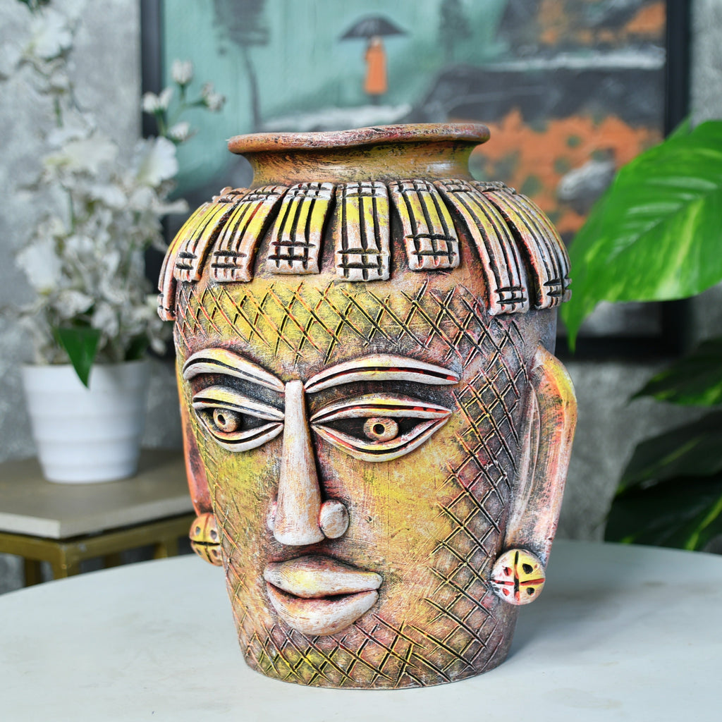 Sowpeace Terracotta Tribal Effigy Bloom - Distacart