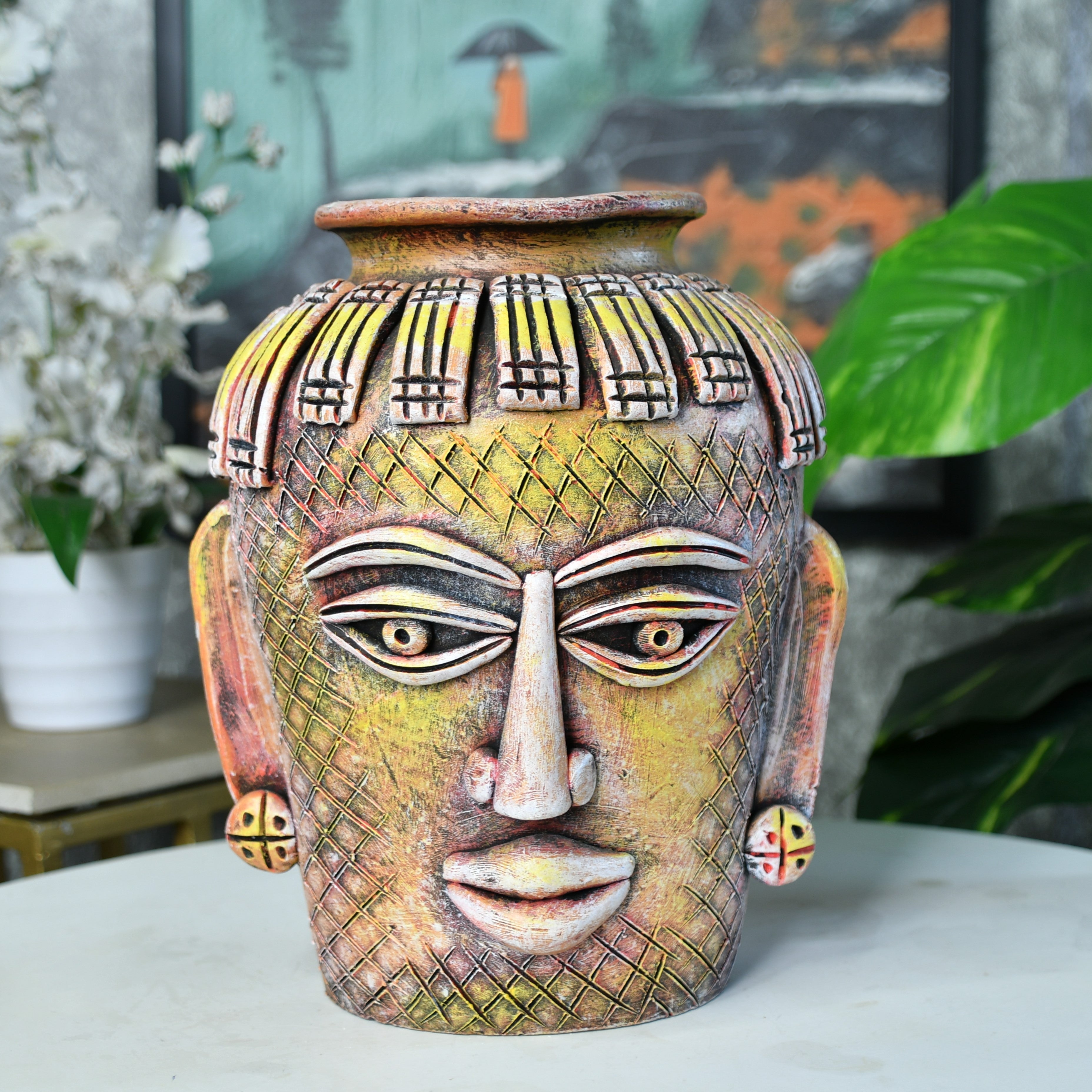 Sowpeace Terracotta Tribal Effigy Bloom - Distacart