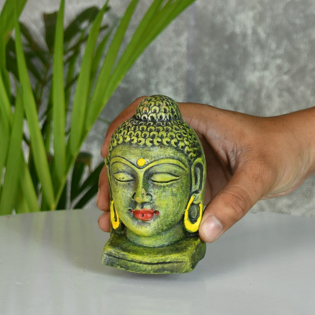 Sowpeace Premium Terracotta Meditating Buddha Head Tabletop - Distacart