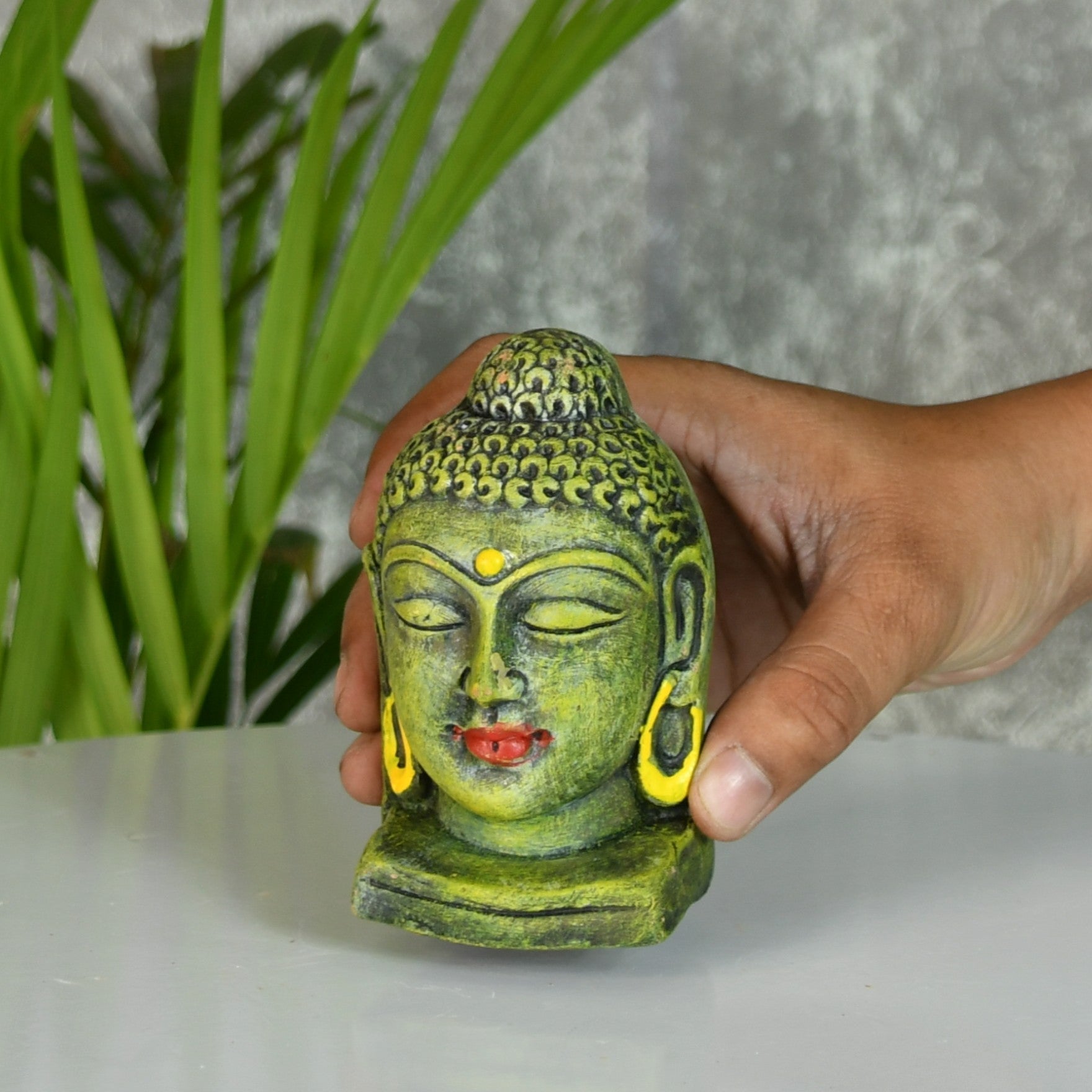 Sowpeace Premium Terracotta Meditating Buddha Head Tabletop - Distacart