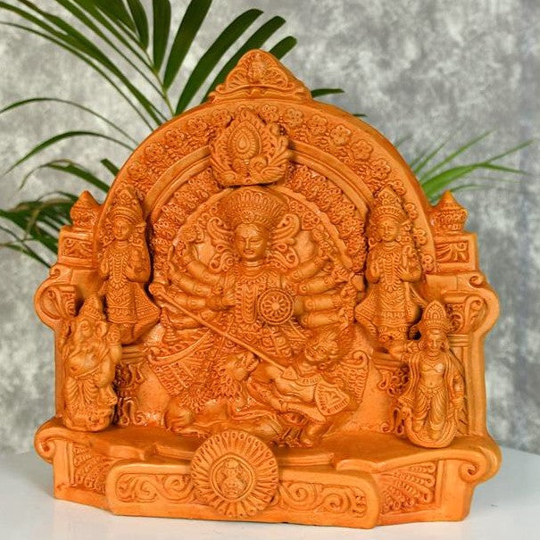 Sowpeace Premium Large Terracotta Durga Tabletop Decor - Distacart