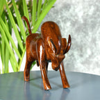 Sowpeace Handcarved wooden large bull - Distacart