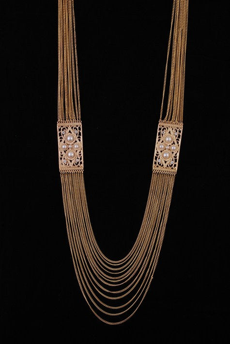 Gold-Toned Alloy Flower Necklace - The Pari