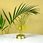 Sowpeace Handcrafted peacock using Dokra metal art - Distacart