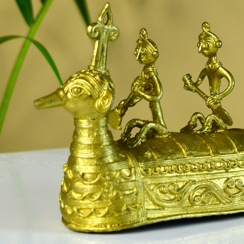 Sowpeace Premium Brass Dhokra Art Ancient Boat - Distacart
