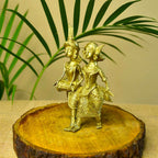 Sowpeace Artisanal Brass Dhokra Sculpture: Tribal Couple with Dhol - Distacart
