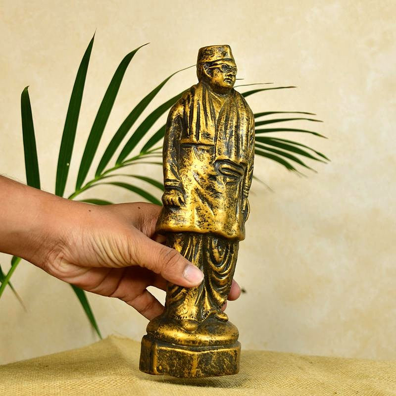 Sowpeace Premium Terracotta Subhash Chandra Bose Abstract Tabletop Statue - Distacart
