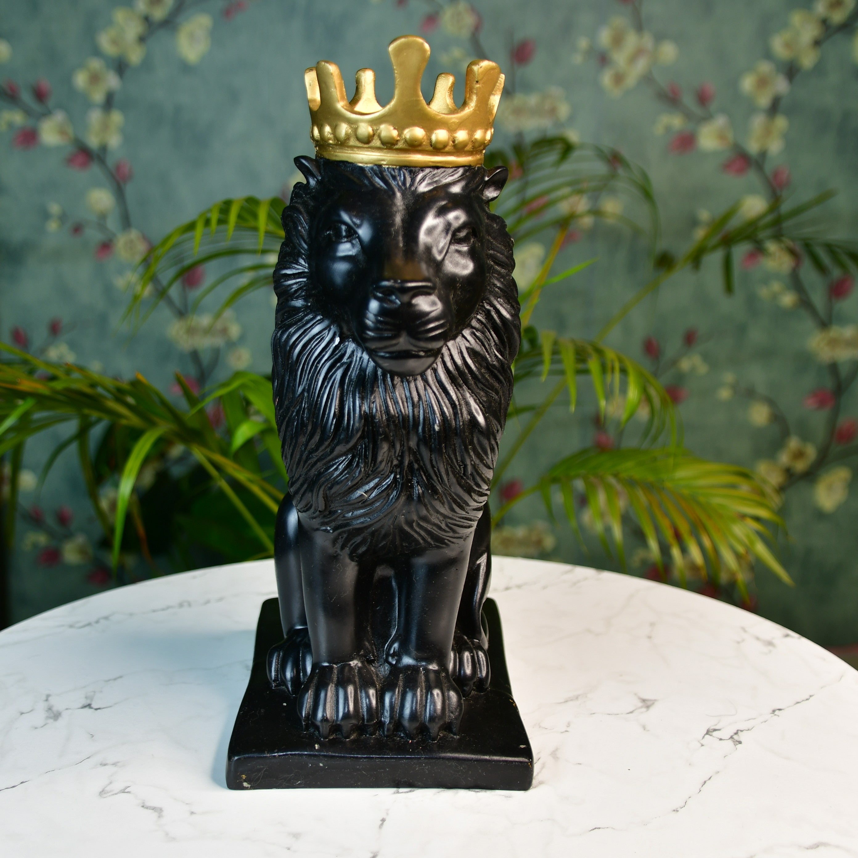 Sowpeace Black Lion Showpiece - Distacart
