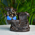 Artisan Blue Ganesh Smoke Fountain Tabletop Decor by Sowpeace / Unique Home Showpiece - Distacart