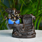 Artisan Blue Ganesh Smoke Fountain Tabletop Decor by Sowpeace / Unique Home Showpiece - Distacart