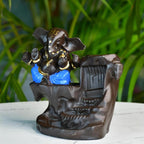 Artisan Blue Ganesh Smoke Fountain Tabletop Decor by Sowpeace / Unique Home Showpiece - Distacart