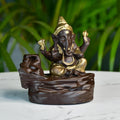 Golden Ganesh Resin Tabletop Decor by Sowpeace / Unique Home Showpiece - Distacart