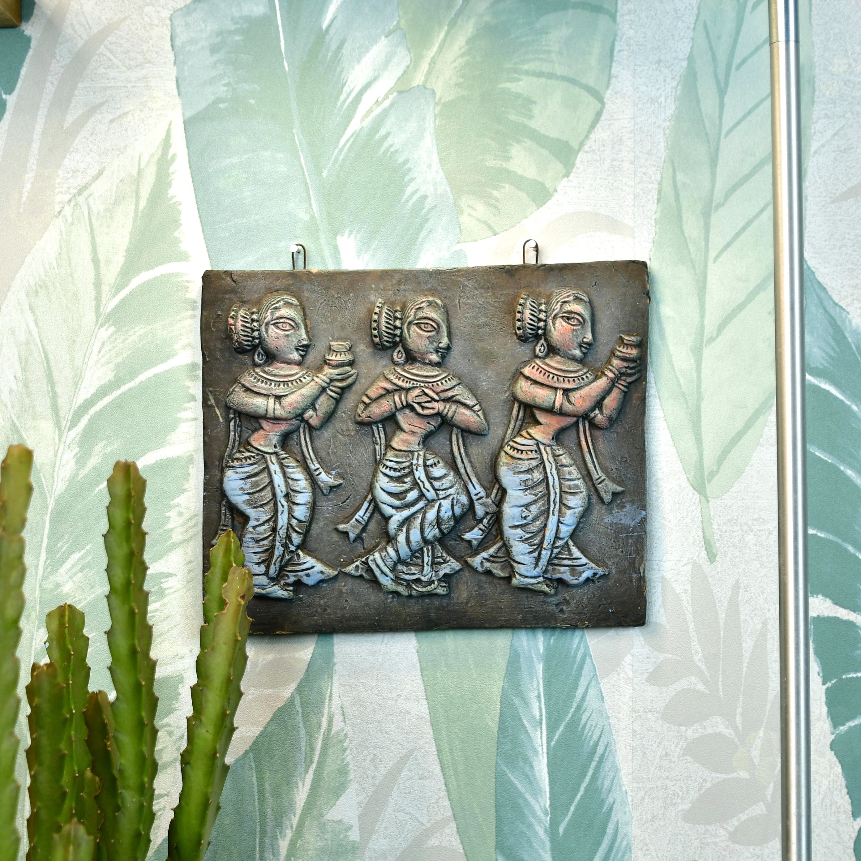 Sowpeace Premium Terracotta Abstract Three Women Wall Art - Distacart
