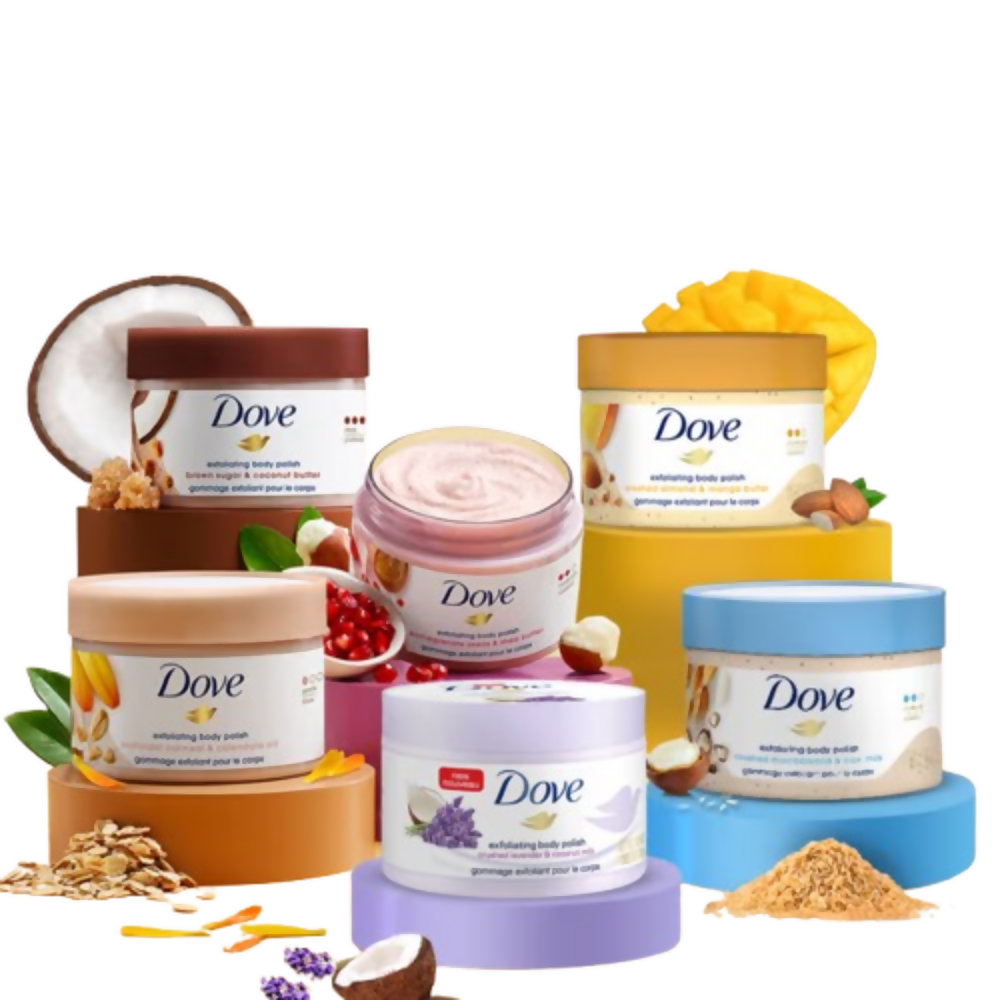 Dove Exfoliating Body Polish Scrub With Crushed Lavender And Coconut Milk
