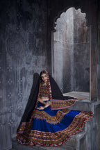 AI Fashion Blue Art Silk Designer Navratri Lehenga Choli Collection