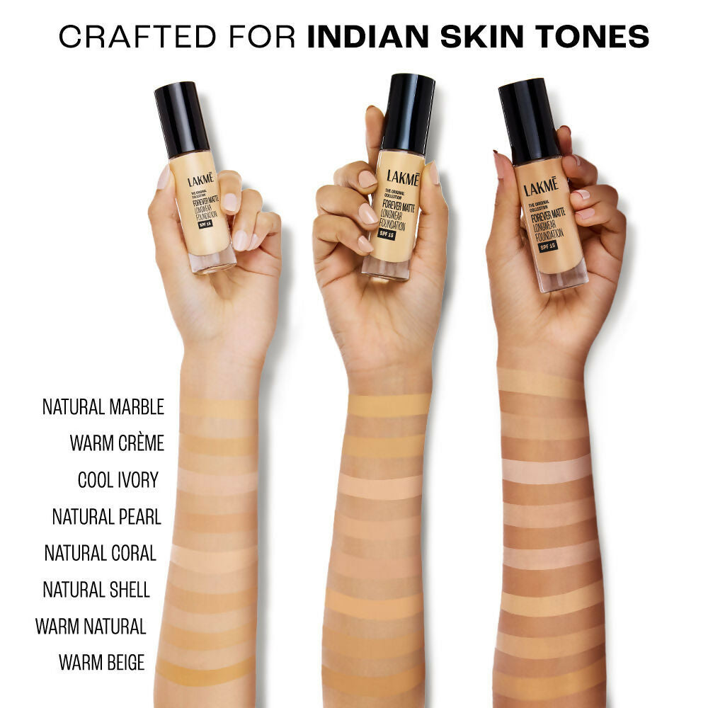 Lakme Forever Matte Longwear Foundation - Warm Natural