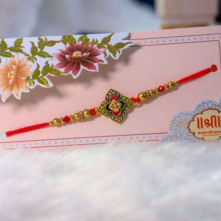 Indianvibez Kundan Work With Stone Fancy Desginer Rakhi