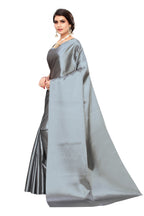 Vamika Satin Plain Grey Bollywood Style Saree