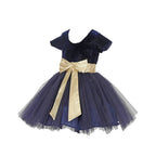 Asmaani Baby Girl's Blue Color Satin Midi Length Frock (AS-DRESS-22010)