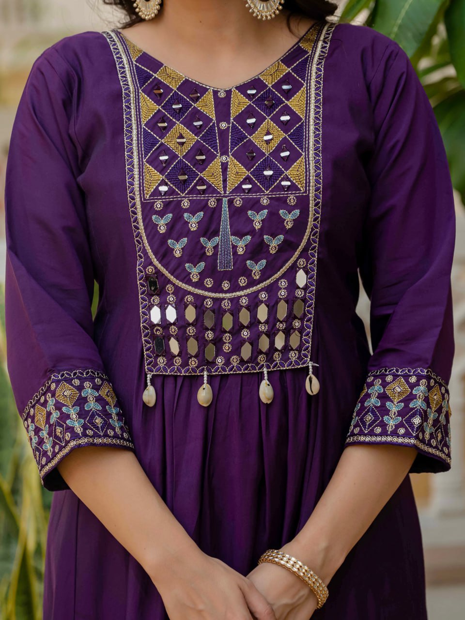 Lehenga Mart Designer Anarkali Suit Ready To Wear Kurta Pant With Dupatta For Women-Purple - Distacart