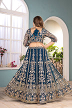 Lehenga Mart Designer Bollywood Style Wedding Wear Lehenga Choli - Blue
