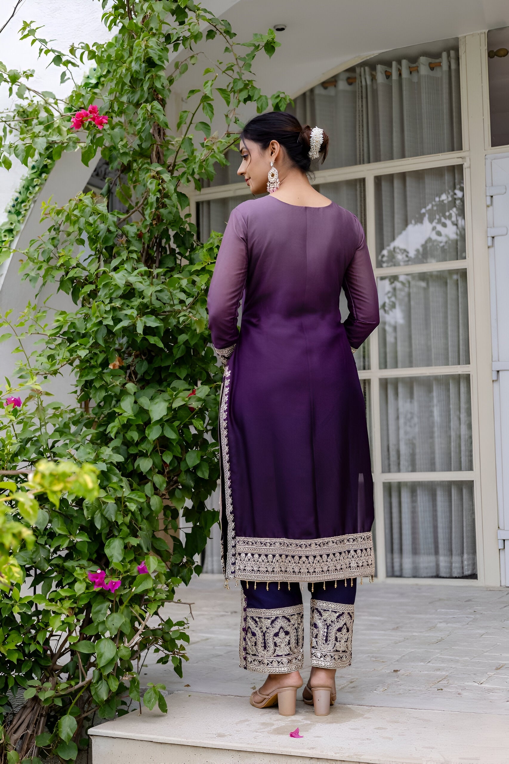 Lehenga Mart Designer Salwar Suit for Women or Girls - Purple - Distacart