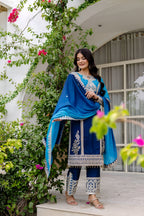 Lehenga Mart Designer Salwar Suit for Women or Girls - Royal Blue - Distacart