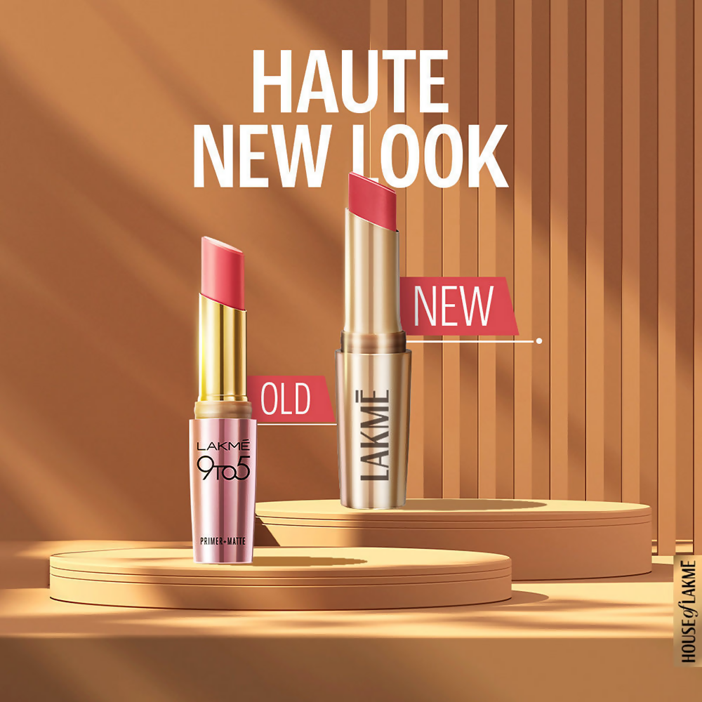 Lakme 9 To 5 Powerplay Priming Matte Lipstick - Red Rust