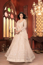 Lehenga Mart Designer Wedding Lehenga Choli For Women - Beige