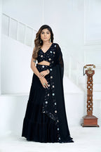 Lehenga Mart Designer Wedding Lehenga Choli For Women - Black