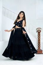 Lehenga Mart Designer Wedding Lehenga Choli For Women - Black