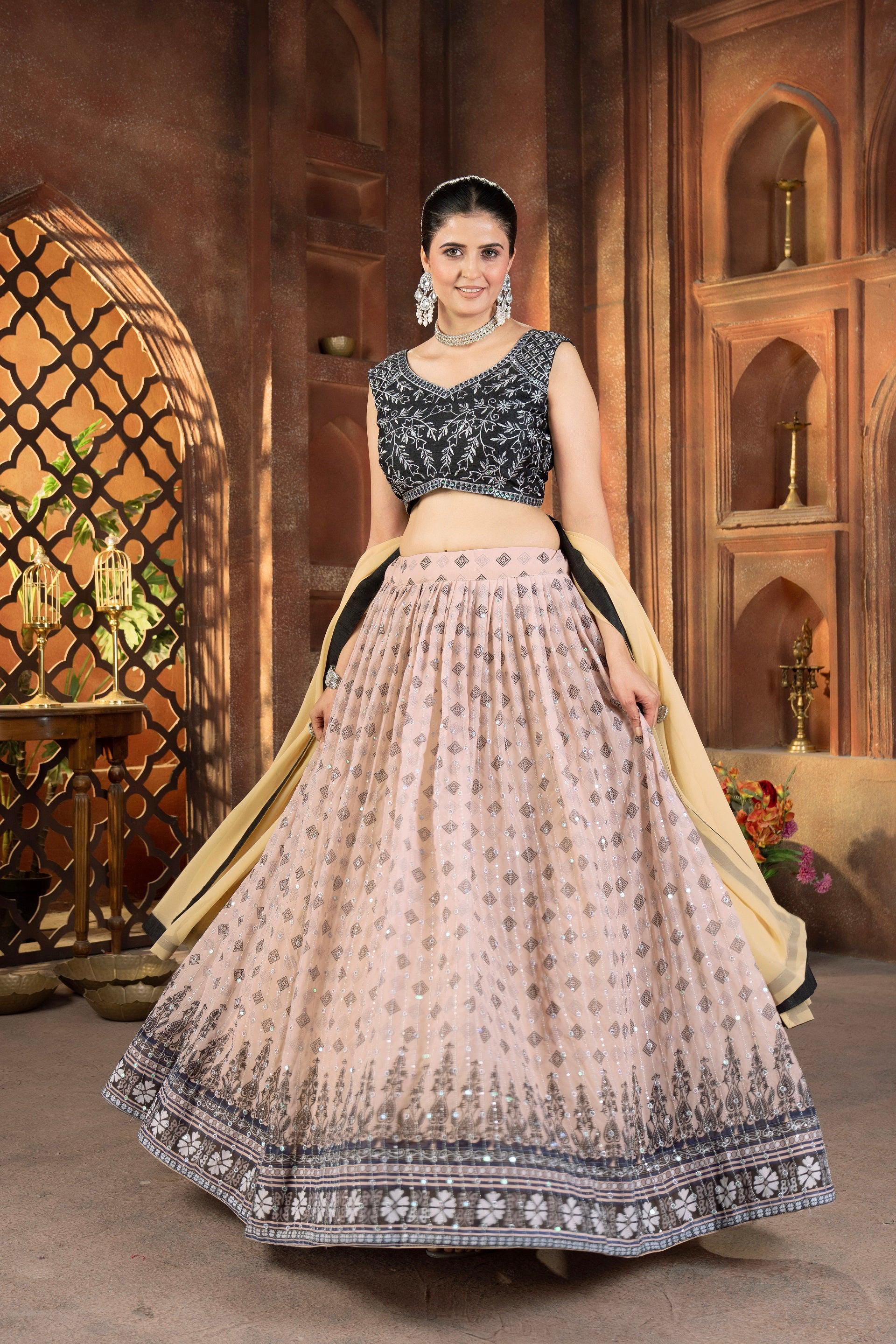 Lehenga Mart Designer Wedding Lehenga Choli For Women - Cream