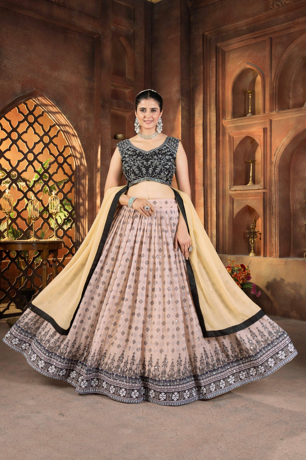 Lehenga Mart Designer Wedding Lehenga Choli For Women - Cream