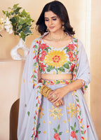 Lehenga Mart Designer Wedding Lehenga Choli For Women - Grey