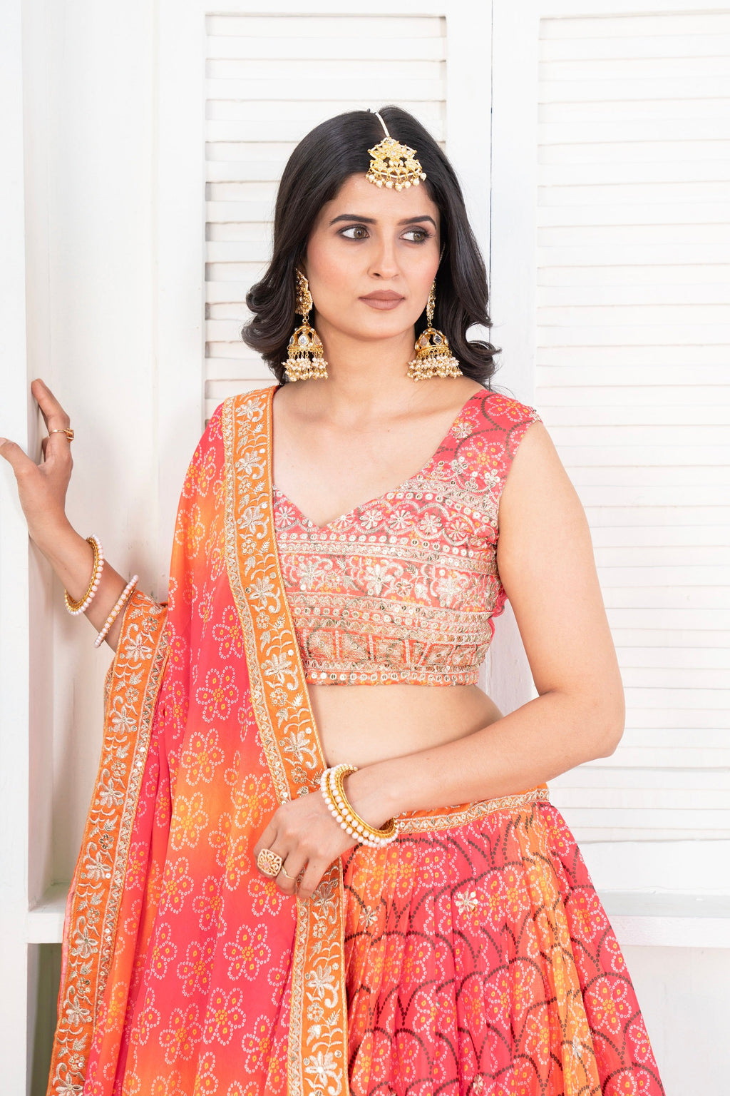 Lehenga Mart Designer Wedding Lehenga Choli For Women - Orange