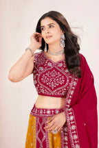 Lehenga Mart Designer Wedding Lehenga Choli For Women - Pink