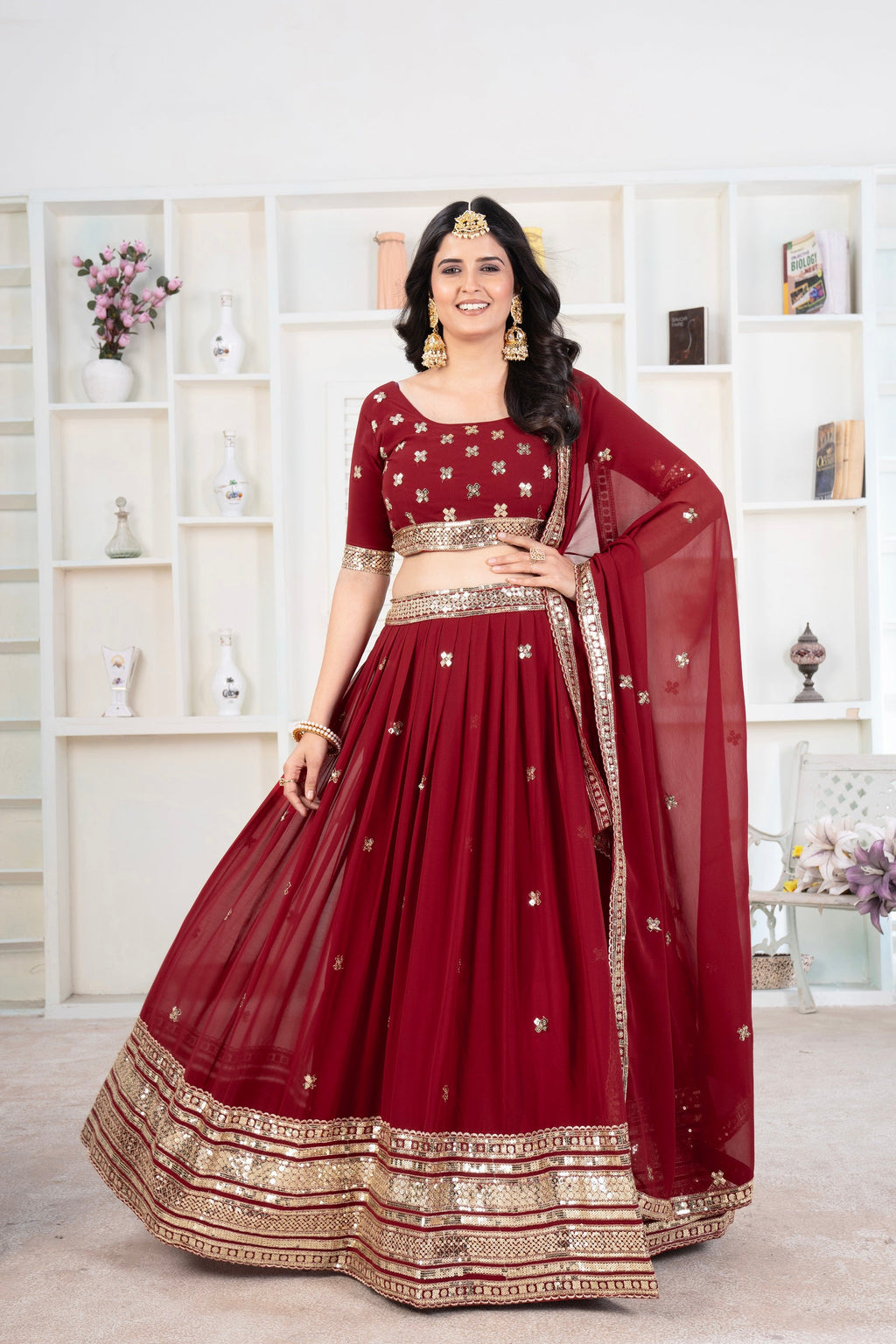 Lehenga Mart Designer Wedding Lehenga Choli For Women - Red