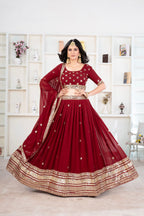 Lehenga Mart Designer Wedding Lehenga Choli For Women - Red