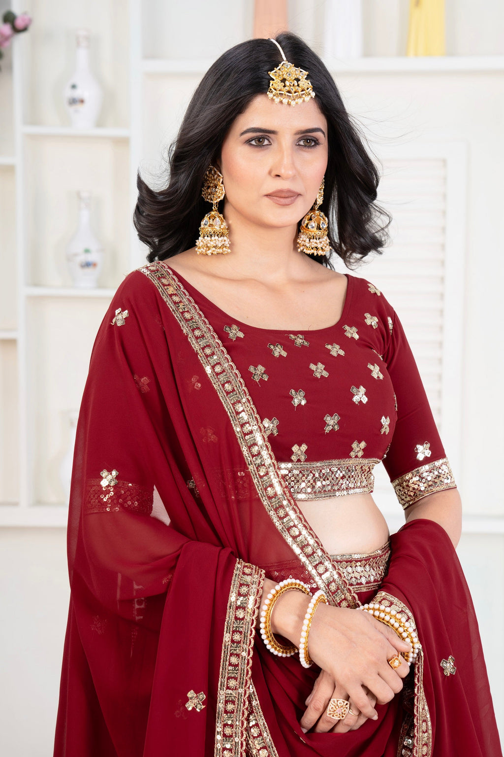 Lehenga Mart Designer Wedding Lehenga Choli For Women - Red