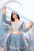 Lehenga Mart Designer Wedding Lehenga Choli For Women - Sky Blue