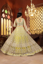 Lehenga Mart Designer Wedding Lehenga Choli For Women - Parrot Green