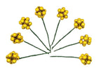 Gold Beaded Hair Brooches