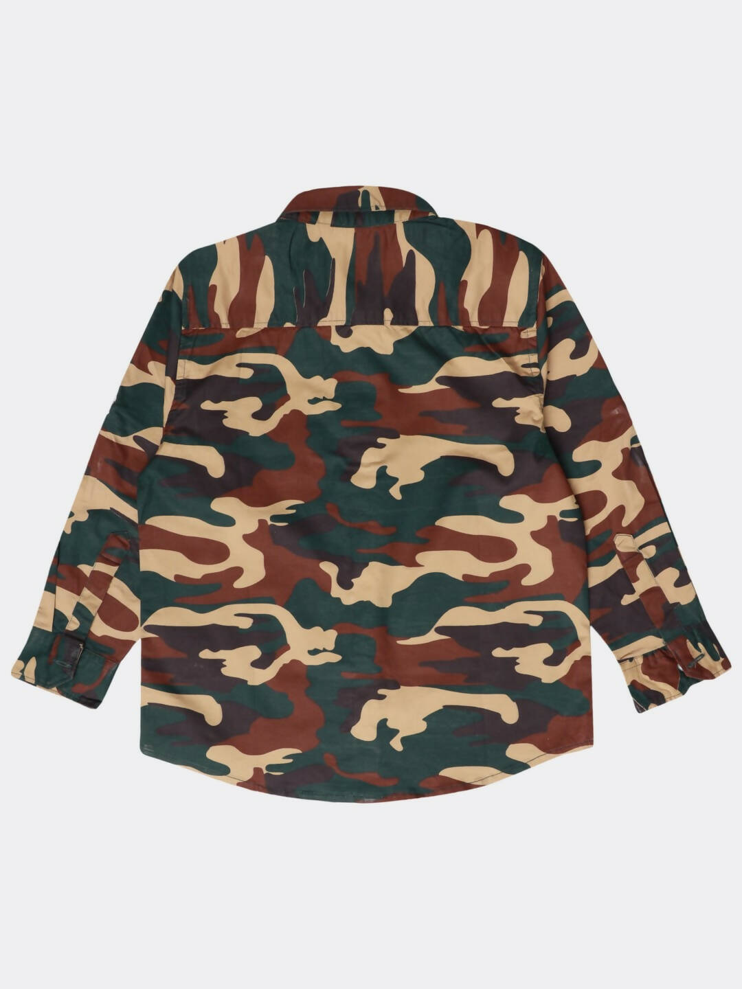 Manet Boys Full Sleeves Camouflage Printed Shirt - Green