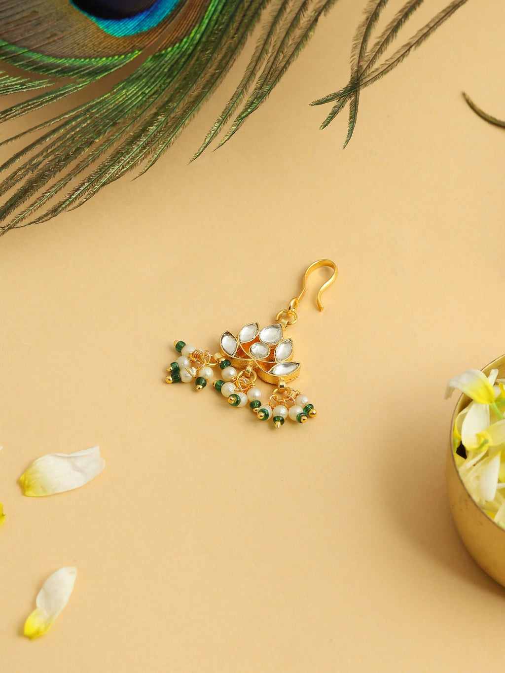 Ruby Raang Lotus Dangling Hair Brooch