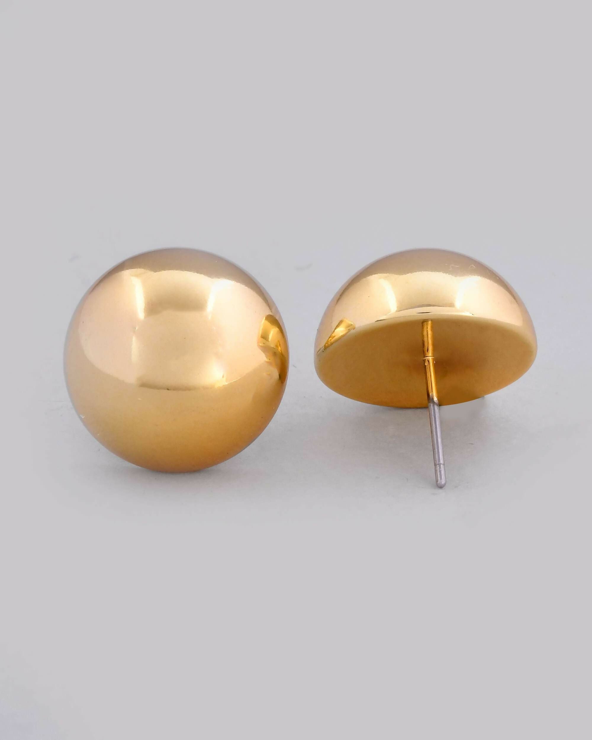 VOJ Gold-Polished Western Hasli with Studs Earrings Set