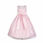 Asmaani Baby Girl's Pink Colour Satin A-Line Maxi Full Length Dress (AS-DRESS-22165)