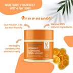 NutriGlow NATURAL'S Vitamin C Lightening Body Yogurt, Moisturize Skin, Deep Nourishing